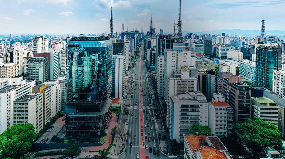 Foto da ponte estaiada em Sao Paulo