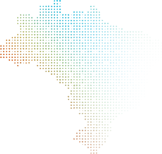 Leds coloridos que juntos formam o brasil